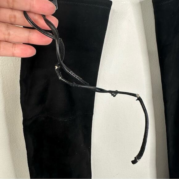 Stuart Weitzman Size 7 Black Suede Over The Knee Platform 'Playtime' Boots - Picture 7 of 16